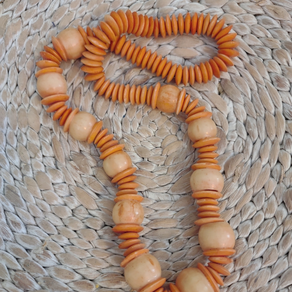 African Bone Bead Necklace